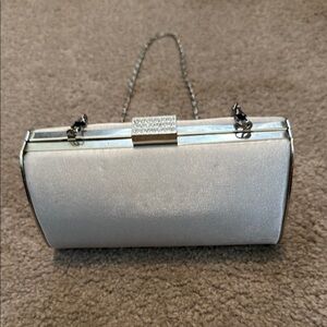 Lulu Townsend Silver Clutch Elegant Evening Accessory